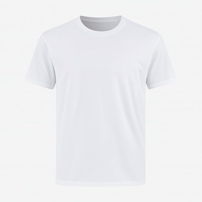 6-Pack Bulk Men’s T-Shirts – Soft Pre-Shrunk Premium Cotton, Short Sleeves, Reinforced Collar, Crew Neck, Casual Fit