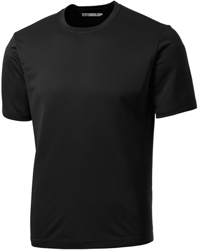 DRIEQUIP Men's Big & Tall Short Sleeve Moisture Wicking Athletic T-Shirts