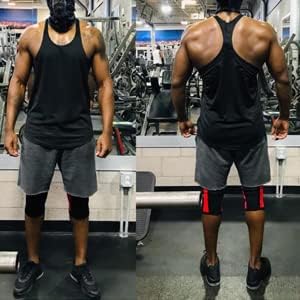 Muscle Cmdr Men's Bodybuilding Stringer Tank Tops Y-Back Gym Fitness Workout Training Running T-Shirts Athletic Quick Dry Top