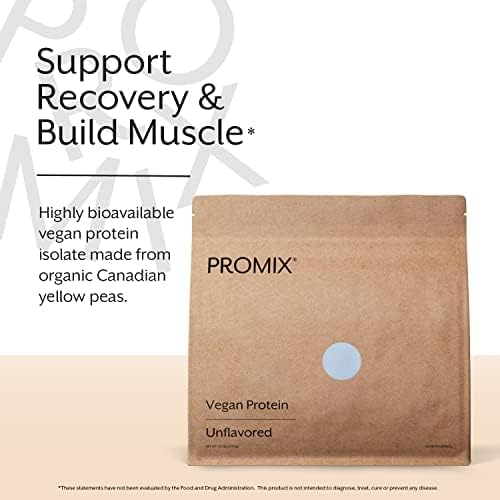 ProMix Nutrition Plant-Based Vegan Protein Powder, Unflavored - Pea Protein & Vitamin B-12 - Post Workout Fitness & Nutrition Shakes, Smoothies, Baking & Cooking Recipes - 5 Pound (Pack of 2)