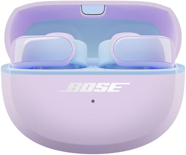 Bose Ultra Open Bluetooth Earbuds, True Wireless Earbuds with OpenAudio for Awareness, Clip On Design for Comfort, Immersive Audio, Up to 48 Hrs of Playtime + 20W Wall Charger (Chilled Lilac)
