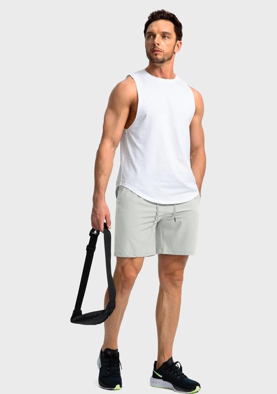 Men's Running Shorts with Zipper Pockets 9 Inch/ 7 Inch / 5 Inch Lightweight Quick Dry Gym Workout Athletic Shorts for Men