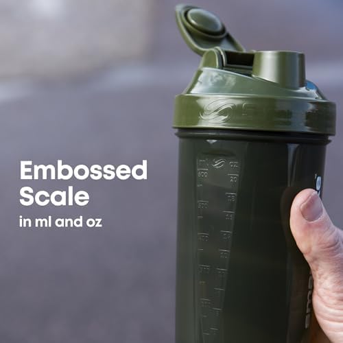 Smartshake O2GO ONE Plastic Protein Shaker Bottle 800 ml | 27 oz - Leakproof Screw-on Lid - BPA Free – Unisex - Navy Blue