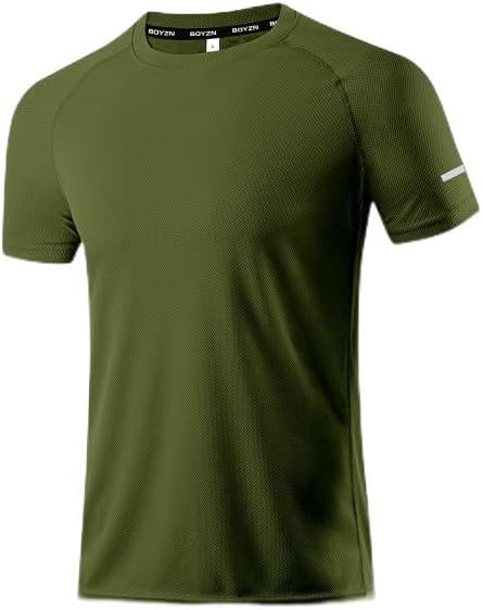 Boyzn 1, 3, 5 or 7 Pack Men's Workout Running Shirts, Dry Fit Moisture Wicking T-Shirt, Gym Athletic Short Sleeve Tee Shirts