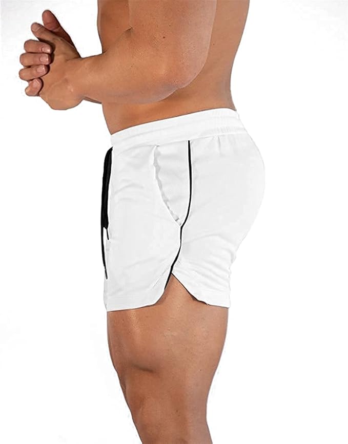 FLYFIREFLY Men's Gym Workout Shorts Running Lightweight Athletic Short Pants Bodybuilding Training
