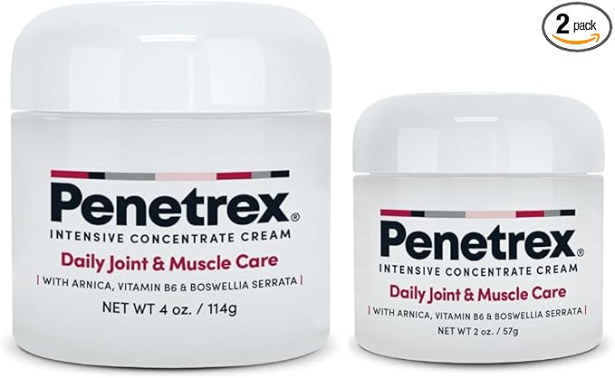 Penetrex Joint & Muscle Therapy Duo - Soothing Relief for Back, Neck, Hands, Feet & Nerves - Rub with Arnica, Vitamin B6 MSM & Boswellia - 2oz, 4oz