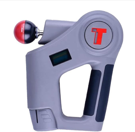 TimTam Handheld Percussion Deep Tissue Power Massager Pro for Full Body Muscle Recovery with 5 Programmed Settings and Travel Bag