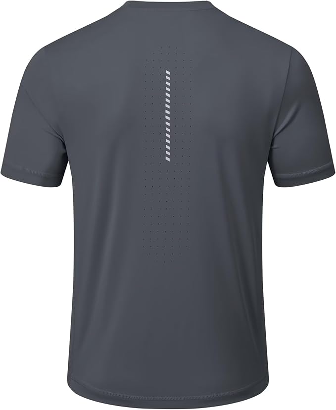 Yundobop Men's Athletic Workout T-Shirt Breathable Short Sleeve UPF 50+ Running Tee
