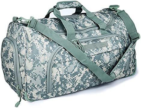 HYKING Gym Bag for Women & Men Tactical Duffle Military Weekender Work Out Lightweight Waterproof Sports Tote Shoe Pocket ACU
