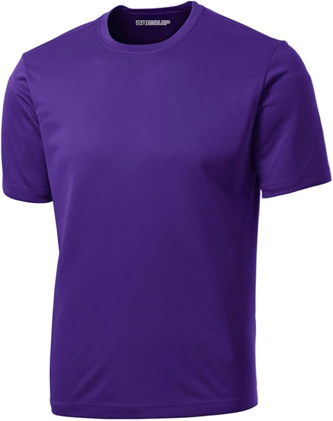 DRIEQUIP Men's Big & Tall Short Sleeve Moisture Wicking Athletic T-Shirts