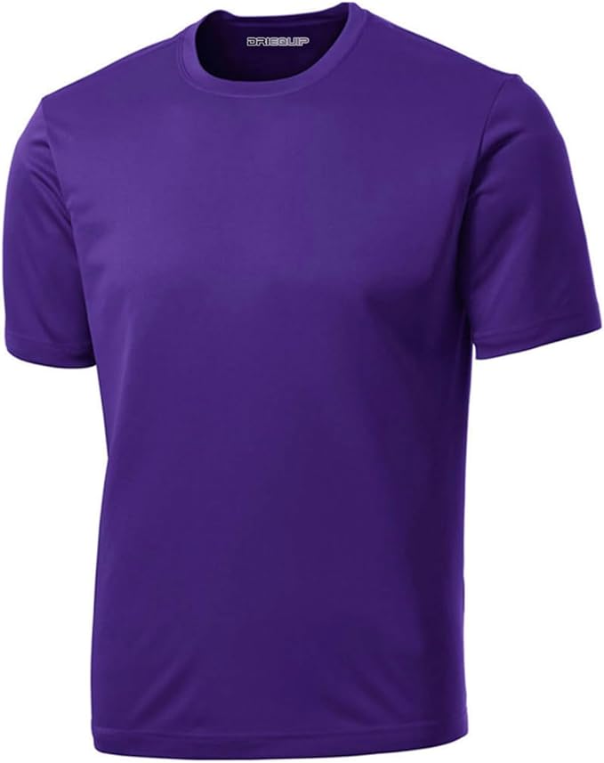 DRIEQUIP Men's Big & Tall Short Sleeve Moisture Wicking Athletic T-Shirts