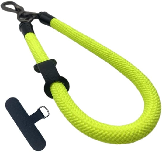 Phone Lanyard Wrist Strap Phone Strap Wrist Lanyard for Cell Phone Around the Hand with Lanyard Patch (Fluorescent Yellow)