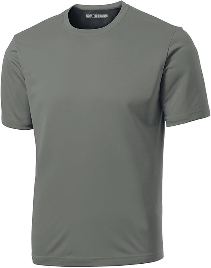 DRIEQUIP Men's Big & Tall Short Sleeve Moisture Wicking Athletic T-Shirts