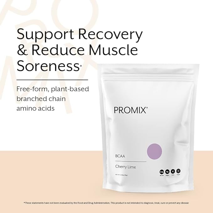 Promix BCAA Post-Workout Energy Powder - 5g Micronized BCAAs, Sugar Free, Plant Based, Vegan, Keto - Cherry Lime - 30 Servings (Pack of 1)