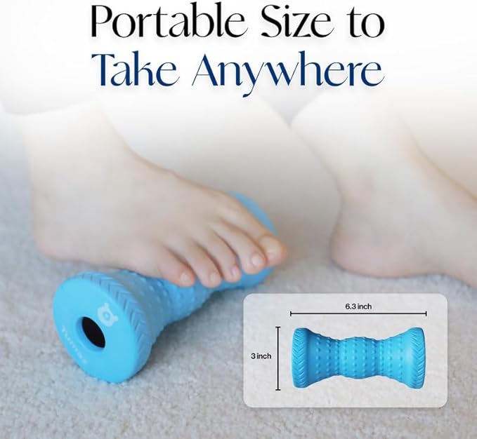 Tumaz Foot Roller for Plantar Fasciitis Relief,Foot Massage Roller for Alleviate Planter Facetious Pain,Arch Pain,Trigger Points & Deep Tissue, Portable - Reflexology Tool,Sky Blue