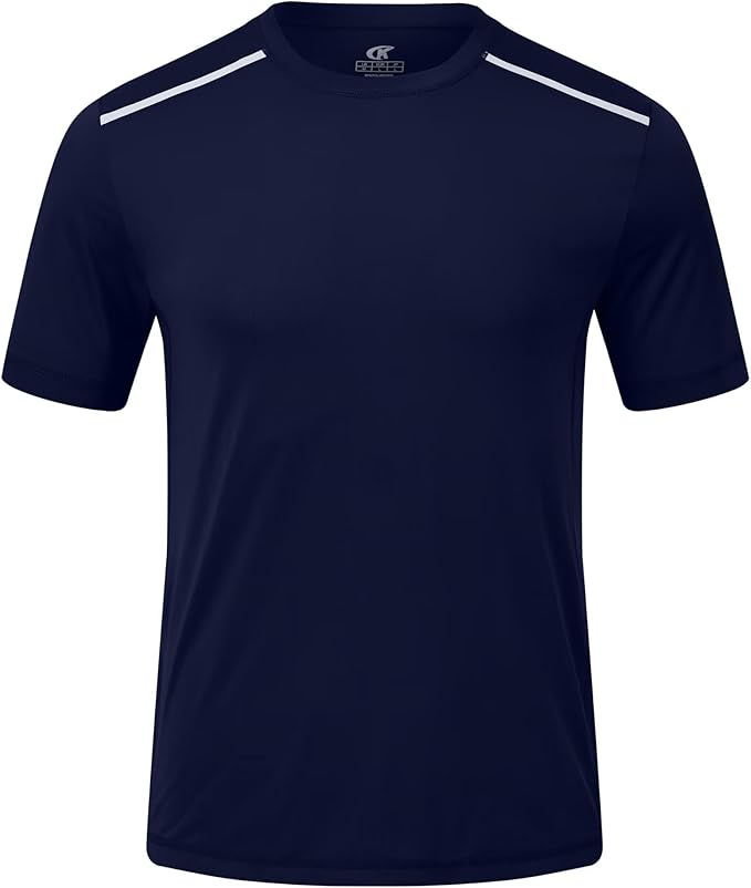 Yundobop Men's Athletic Workout T-Shirt Breathable Short Sleeve UPF 50+ Running Tee