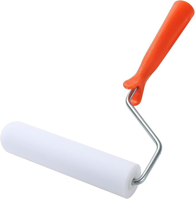 6 Inch Paint Roller,Foam Paint Roller with High Density Sponge Roller Refills, Frame, Tray, and Liner,Foam Roller for Painting Walls, Cabinets,Doors and Ceilings,Pack of 8