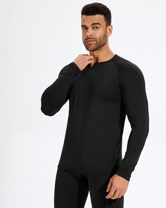 5,6 Pack Men's Compression Shirts Long Sleeve Rash Guard Workout Undershirt Base Layer Athletic Shirt