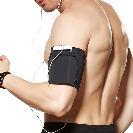 Universal Sports Armband for All Phones. Cell Phone Armband for Running, Fitness and Gym Workouts (iPhone X/8/7/6/Plus,Samsung Galaxy S9/S8/S7/S6/Edge/Plus & LG, More), All Black, Small