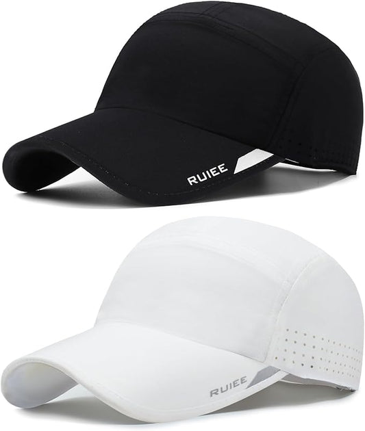 TAGVO 2 Packs Quick Dry Baseball Cap for Men and Women,Breathable Mesh Lightweight Sports Running Cap Hats