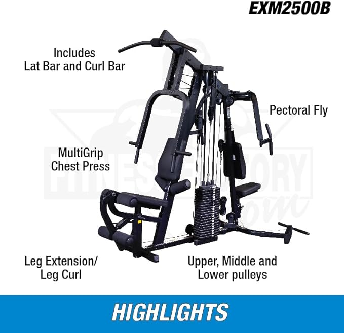 Body-Solid Multi-Station 210lb Dual Weight Stack Machine for Home & Commercial Gym, Complete Body Strength Training Functional Exercise Workout Station for Weight lifting and Bodybuilding