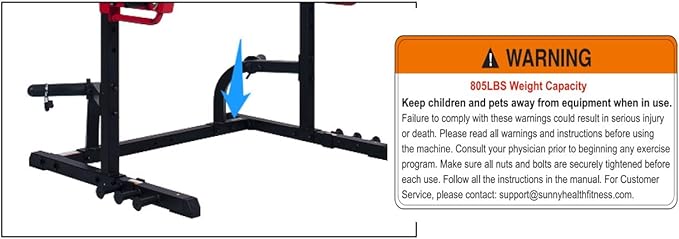Sunny Health & Fitness Multifunctional Strength Training Home Gym – Complete Workout Equipment with Training Attachments, Optional Squat Stand, Power Rack Cage, Adjustable Incline Bench