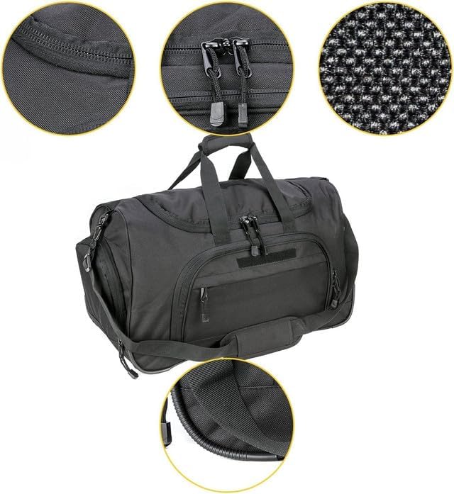 Gym Bag for Women & Men Tactical Duffle Military Weekender Travel Work Out Bags Lightweight Waterproof Sports Tote Shoe Pocket