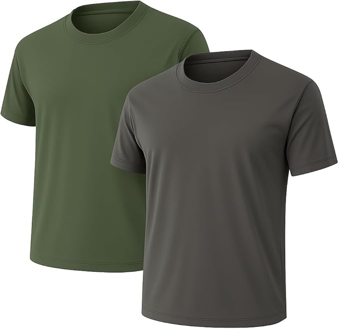 6-Pack Bulk Men’s T-Shirts – Soft Pre-Shrunk Premium Cotton, Short Sleeves, Reinforced Collar, Crew Neck, Casual Fit