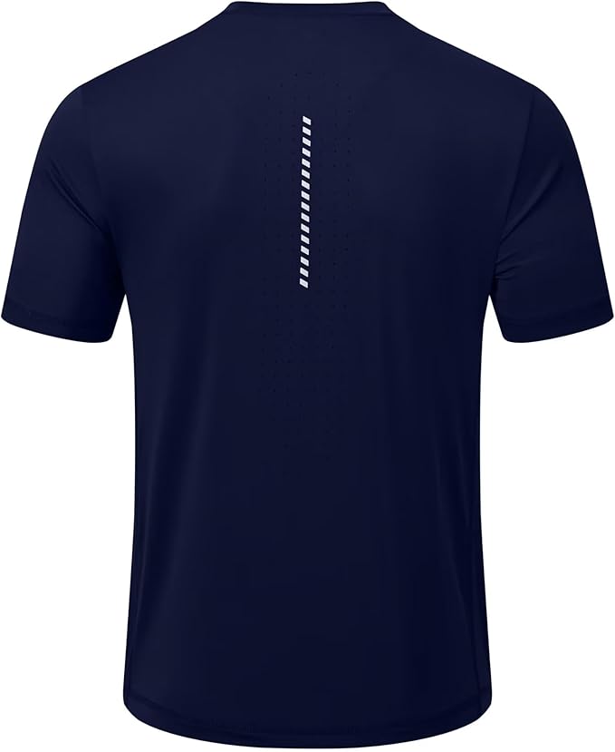 Yundobop Men's Athletic Workout T-Shirt Breathable Short Sleeve UPF 50+ Running Tee