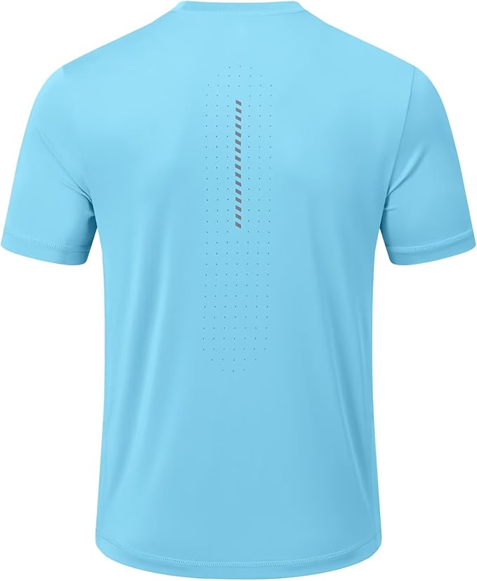 Yundobop Men's Athletic Workout T-Shirt Breathable Short Sleeve UPF 50+ Running Tee