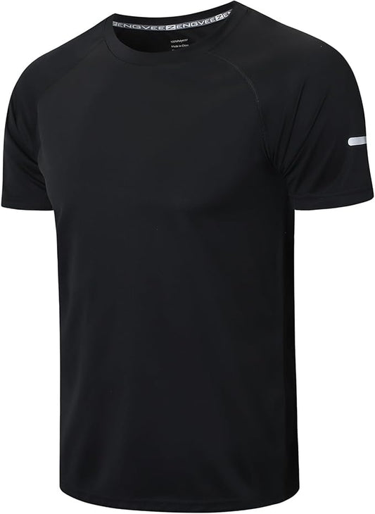 frueo Men's 1/3 Pack Workout Shirts Quick Dry Moisture Wicking Short Sleeve Mesh Athletic T-Shirts