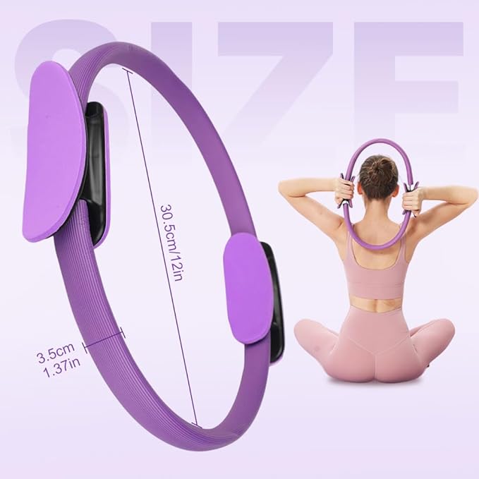 Pilates Circle Pilates Essentials Kit for Women,2025 Magic Pilates Circles Fitness Trainer for Focusing on Toning Inner Thighs Arms and Core Indoor and Outdoor