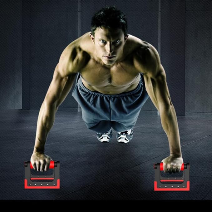 Push Up Stands for Strength Training, 1 Pair Push up Handles for Floor Parallettes Push-up Bars for Floor Rotating Push-up Rack Fitness Equipment for Home Workouts