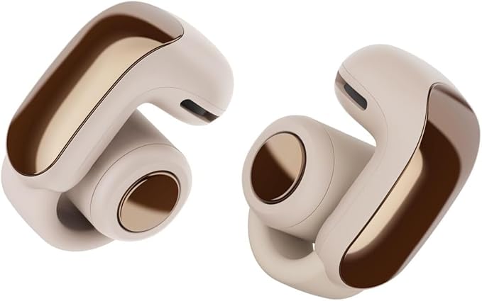 Bose Ultra Open Bluetooth Earbuds, True Wireless Earbuds with OpenAudio for Awareness, Clip On Design for Comfort, Immersive Audio, Up to 48 Hrs of Playtime + 20W Wall Charger (Driftwood Sand)