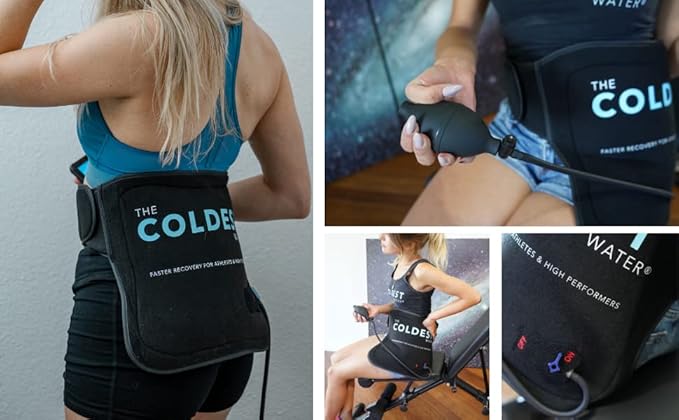 The Coldest Hip Ice Pack - Stiff Back & Hip Compression Wrap w/Coldest Webbing Technology for Faster Recovery - Reusable Ice Packs for Injuries, Inflammation, Swelling, Surgery Arthritis & More