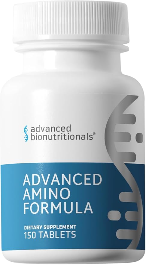 Advanced Bionutritionals – Advanced Amino Formula Tablets, Amino Acid Supplement, Build Muscle, Post Workout Recovery, Energy, Stamina, Non-GMO, Gluten Free, Dairy Free, Vegan (150 Tablets)