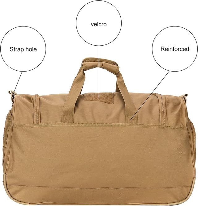 Gym Bag for Women & Men Tactical Duffle Military Weekender Travel Work Out Bags Lightweight Waterproof Sports Tote Shoe Pocket