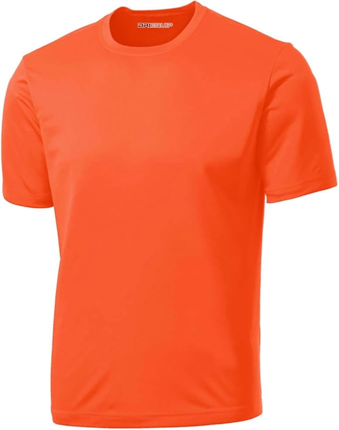 DRIEQUIP Men's Big & Tall Short Sleeve Moisture Wicking Athletic T-Shirts