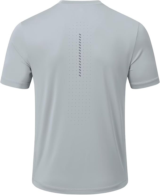 Yundobop Men's Athletic Workout T-Shirt Breathable Short Sleeve UPF 50+ Running Tee