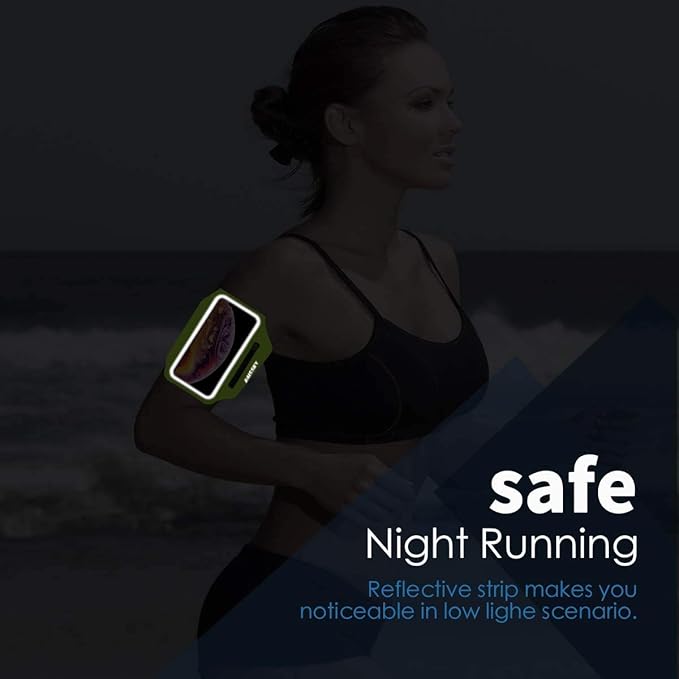 Cell Phone Running Armband with Zipper Pocket Armband Case Running Holder for iPhone 16 Pro Max/15/14 Pro Max/13/12 /11 Pro Max/XS/XR,Galaxy S20 S10,Sweatproof Arm Band with Card/Key Bag