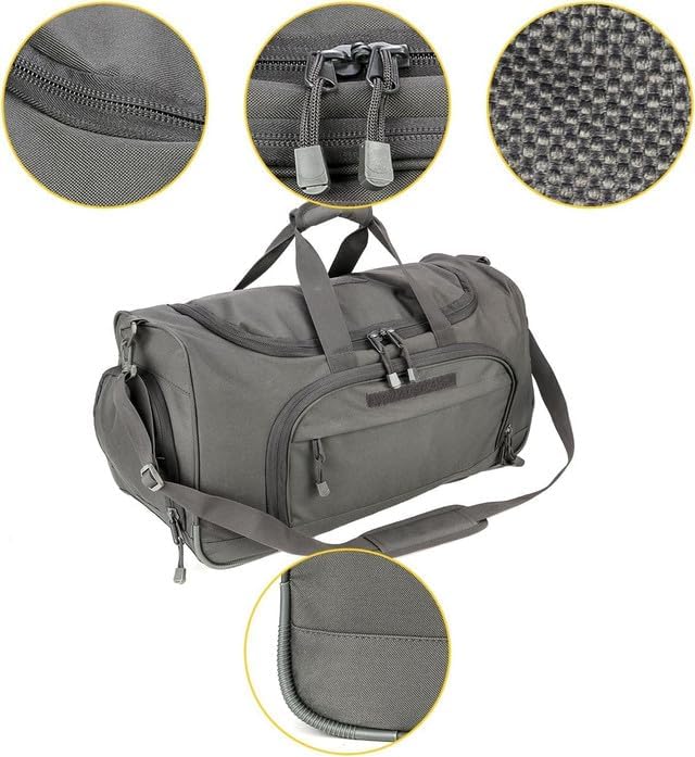 Gym Bag for Women & Men Tactical Duffle Military Weekender Travel Work Out Bags Lightweight Waterproof Sports Tote Shoe Pocket