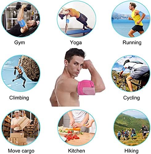 Universal Sports Armband for All Phones. Cell Phone Armband for Running, Fitness and Gym Workouts (iPhone X/8/7/6/Plus,Samsung Galaxy S9/S8/S7/S6/Edge/Plus & LG, More) Pink, X-Large
