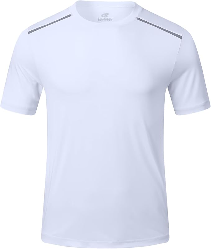 Yundobop Men's Athletic Workout T-Shirt Breathable Short Sleeve UPF 50+ Running Tee