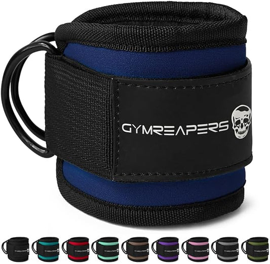 Gymreapers Ankle Straps For Cable Machine Kickbacks, Glute Workouts, Lower Body Exercises - Adjustable Leg Straps with Neoprene Padding