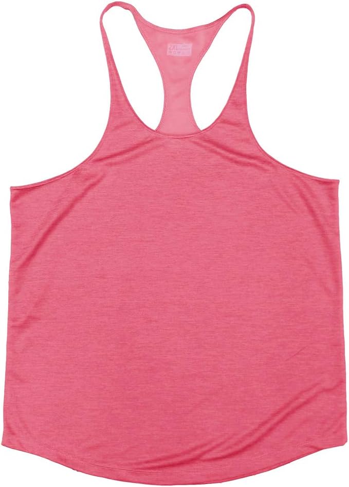 Muscle Cmdr Men's Bodybuilding Stringer Tank Tops Y-Back Gym Fitness Workout Training Running T-Shirts Athletic Quick Dry Top