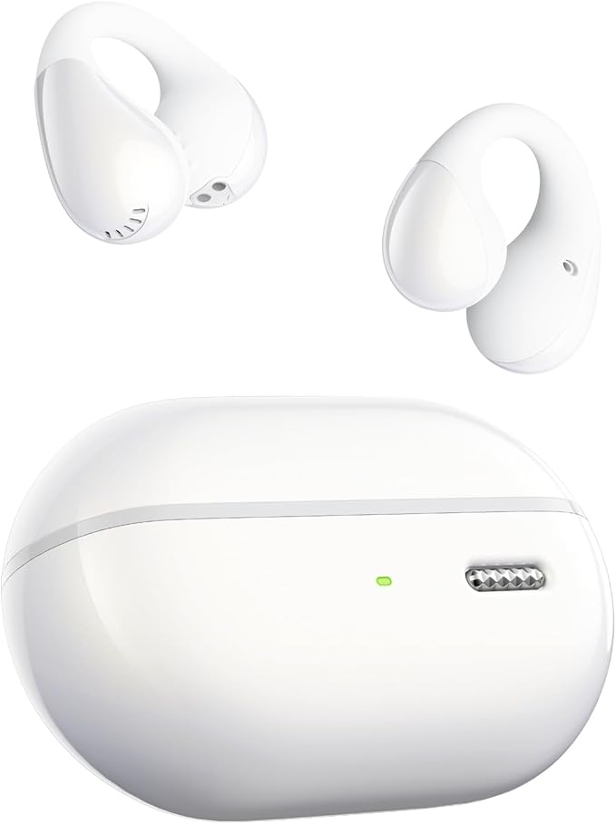 SoundPEATS PearlClip Pro Ear Ultra Open Ear Earbuds Wireless Headphones Bluetooth 5.4 Earphones Clip On Ear Buds with Mic, IPX5 Waterproof, 24 Hrs Play for Running Cycling Fitness