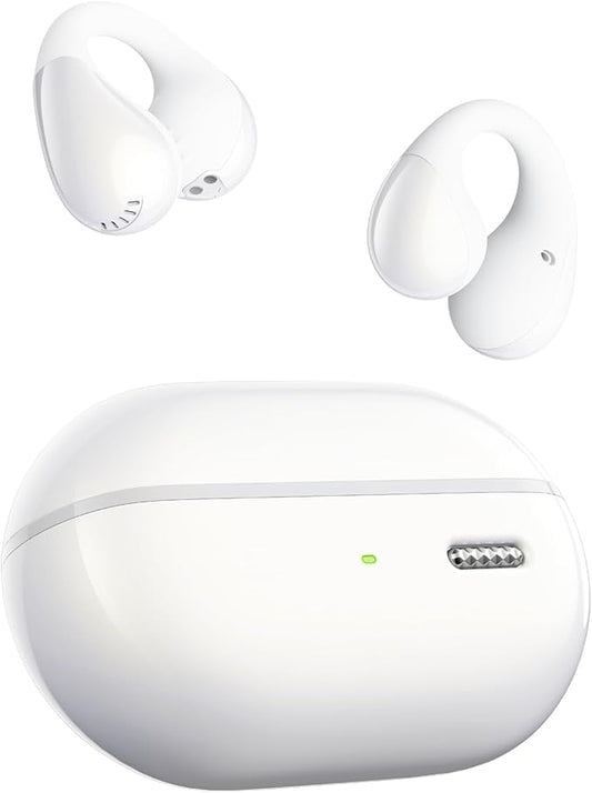 SoundPEATS PearlClip Pro Ear Ultra Open Ear Earbuds Wireless Headphones Bluetooth 5.4 Earphones Clip On Ear Buds with Mic, IPX5 Waterproof, 24 Hrs Play for Running Cycling Fitness