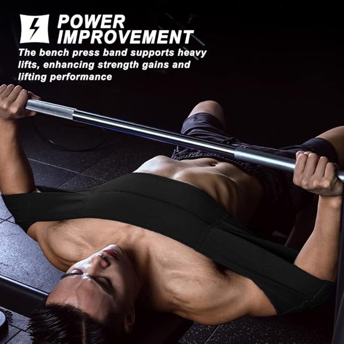 TAVIEW Bench Press Resistance Band,Power Weight Lifting Fitness Increase Strength Assist with Bench Press, Dips, and Push Ups