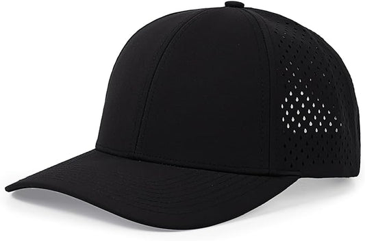 Quick Dry Baseball Cap Curved Brim Snapback Hat Laser Cut Mesh Ball Cap Golf Ball Cap for Men Women