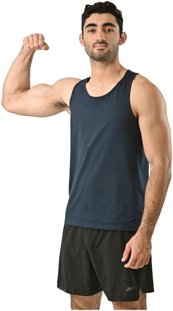 POFF Men’s Tank Top 3-Pack – Sleeveless Shirts for Gym & Workout, 100% Cotton Muscle Fit, Breathable Athletic Wear